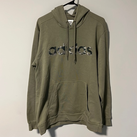 Adidas Pale Green Large Mens Sweatshirt Hoodie - Picture 1 of 6